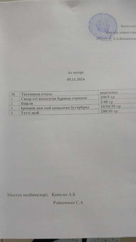 Ас мәзірі