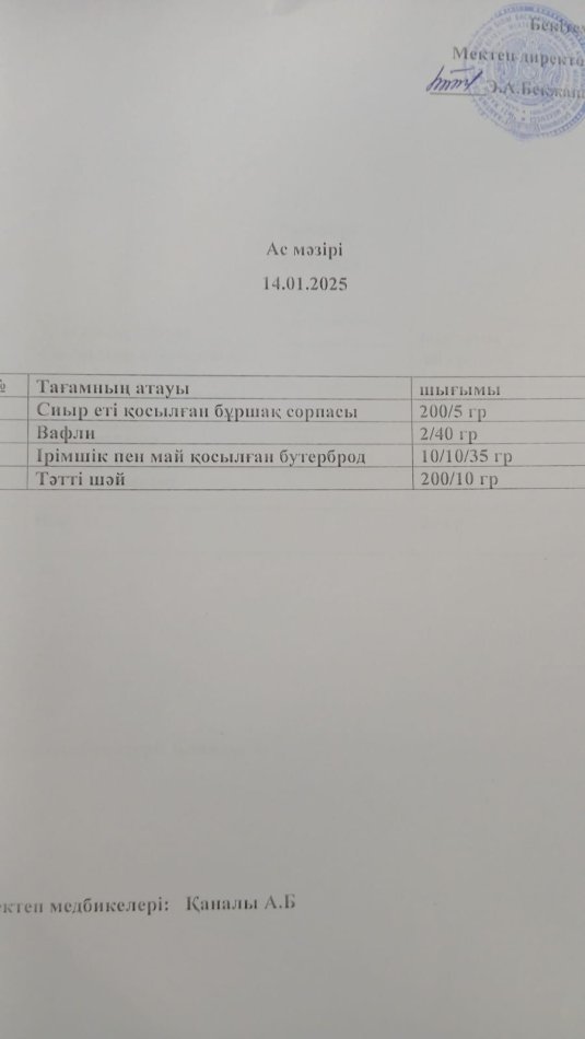 Ас мәзірі