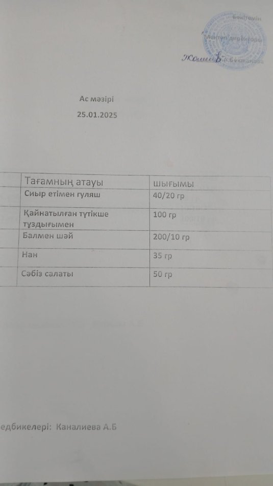 Ас мәзірі
