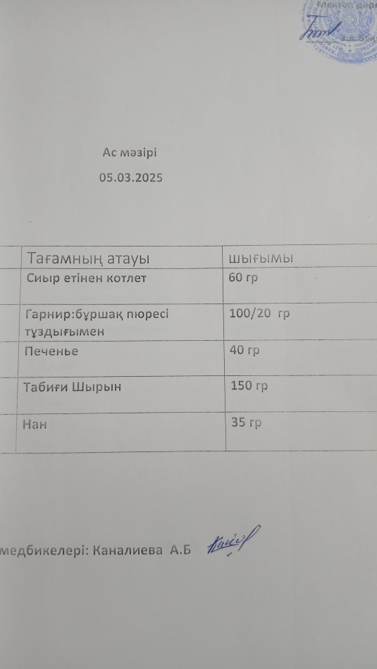 Ас мәзірі