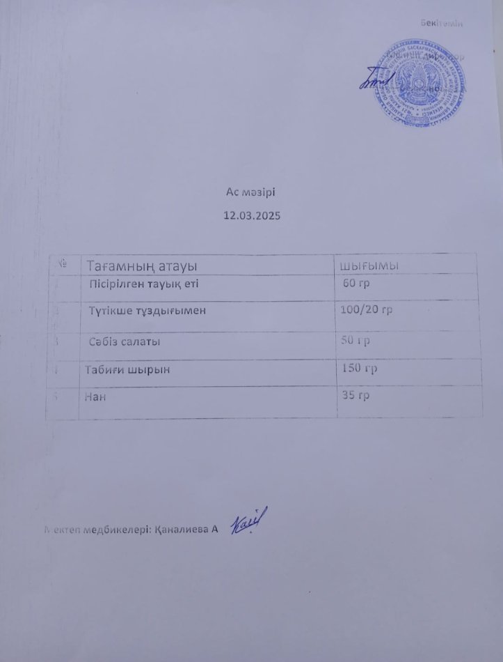 Ас мәзірі