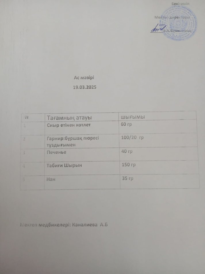 Ас мәзірі