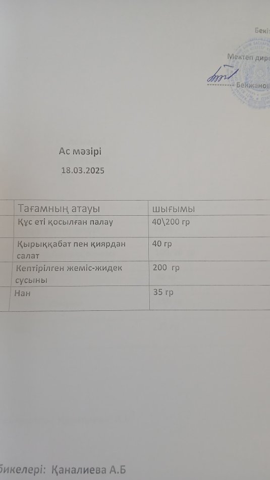 Ас мәзірі