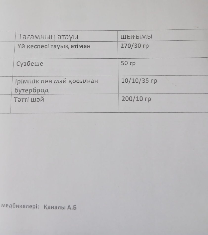 Ас мәзірі