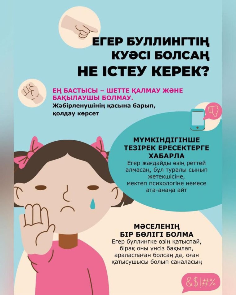 «Қауіпсіз интернет», «Буллинг және кибербуллингтің алдын алу» тақырыптарында арнайы психологиялық жаднамалар тарату